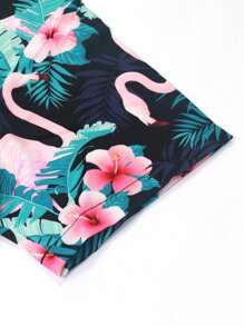 Tween Boy Summer Loose Short Sleeve Casual Hawaiian Beach Shirt And Shorts Set