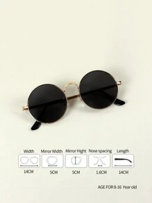 Toddler Boys Round Frame Sunglasses - Multicolor - View 2