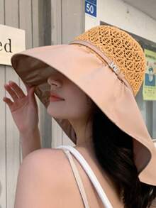 1入太陽保護漁夫帽/帽子，寬邊，適用於戶外旅行，韓國風格，透氣多用 - 彩色 - 查看 13
