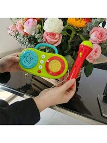 1pc Children Musical Toy Mini Portable Singing Machine With Recording And Playback Function, Multifunctional Karaoke For Kids Party Early Education Birthday Gift - Green - View 6