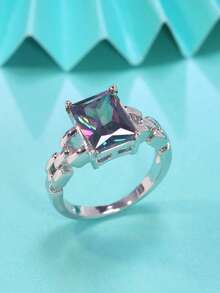 1入組流行的方形鑲嵌中空鏈環,女性的紀念禮物 - 1006 - 查看 7