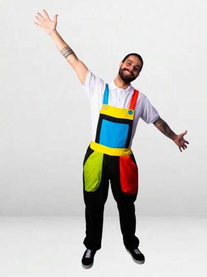 Macacão Monitor Recreador - Buffet Infantil, Casa De Festas - Preto