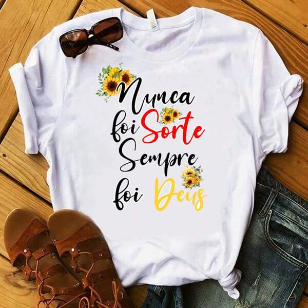 T-shirt Blusa Camiseta Gospel Girassol