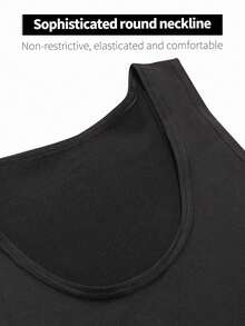 3pcs Men's Basic Sleeveless Sports Vest, Solid Color Undershirt For Fitness Workout, Spring/Summer - Black and White - View 4