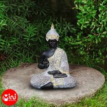FIGURAS DE BUDA HECHAS DE RECINA, DECORACIÓN PARA HOGAR INTERIOR Y EXTERIOR, DECORACIÓN ARTESANAL - Bronce - Ver 2