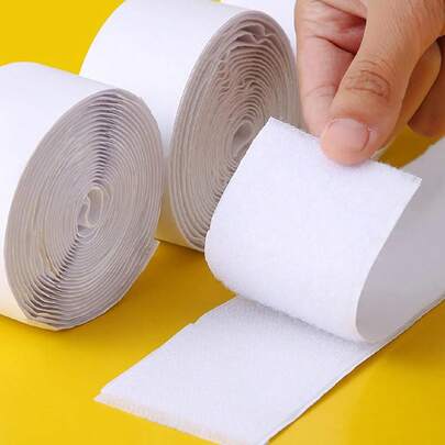 1 Móc Và Vòng Hai Mặt Tự Dính Bằng Keo Dán Chắc Chắn, Treo Màn Mà Không Cần Khoan, Có Thể Cắt Tự Do