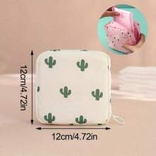 1pc Portable Sanitary Pad Organizer Bag, Multi-Functional Travel Pouch, Zipper Oxford Cloth Feminine Hygiene Storage Bag, Suitable For Teenagers And Women, For Toiletries, Sanitary Pads And Cosmetics, Back To School