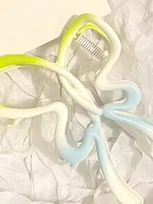 1個女士漸變色Y2K風格可愛蝴蝶中空髮夾，可用於後部造型和時尚配件，適合禮品街頭風格 - 粉色 - 查看 4