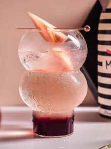 520ml Transparent Glass Cup For Milk, Beverage, Cocktail, Juice, Creative And Personalized Design, Home Use, No Straw Included - Clear - View 3