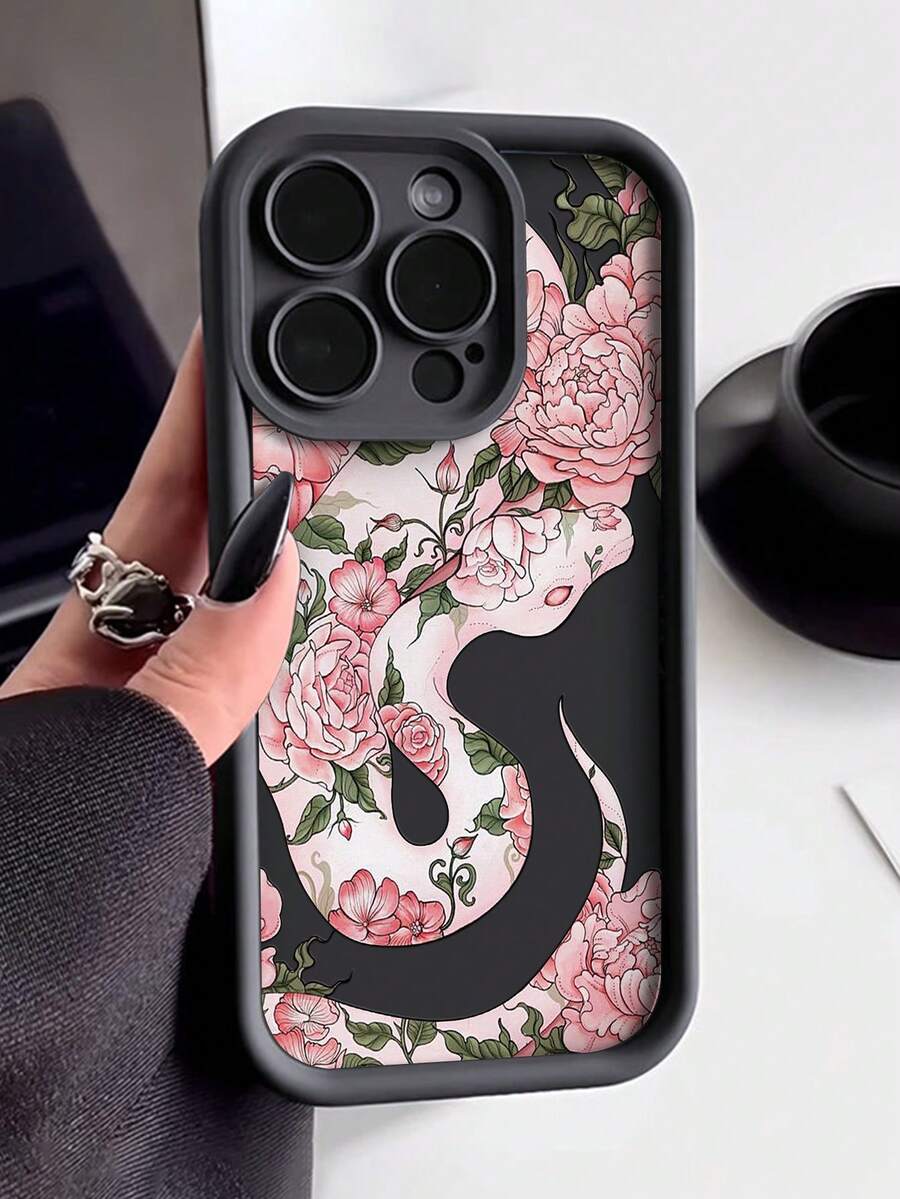 1 Ốp điện thoại dày dặn chống sốc in hoa và rắn thời trang, tương thích với dòng Apple & Samsung - Nhiều màu - Xem 1