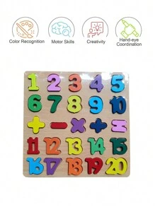 圣诞装饰木制 3D 拼图套装，适合儿童、早期教育和智力开发玩具，用于数字、字母、形状、手眼协调和空间感训练，附生日礼物和儿童节证书