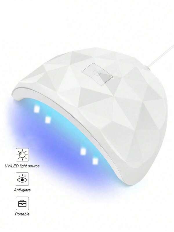 White Uv/Led Nail Phototherapy Lamp With Callus Pusher, Usb Nail Dryer, Gel Polish Curing Lamp For Nail Art Accessories