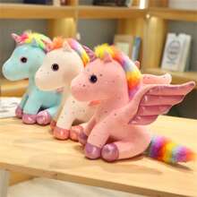 10/20cm Muñecas de peluche suave de unicornio ángel encantador de boutique, muñecas de unicornio alado y caballo lindo, regalos - muñeca de 28cm - Ver 6