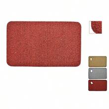 Tapete Limpiabotas Rectangular Impermeable De Secado Rápido - Alfombra Peludita De Entrada Para Atrapar La Suciedad Con Base Antideslizante (78x48 Cm) - Camel - Ver 3