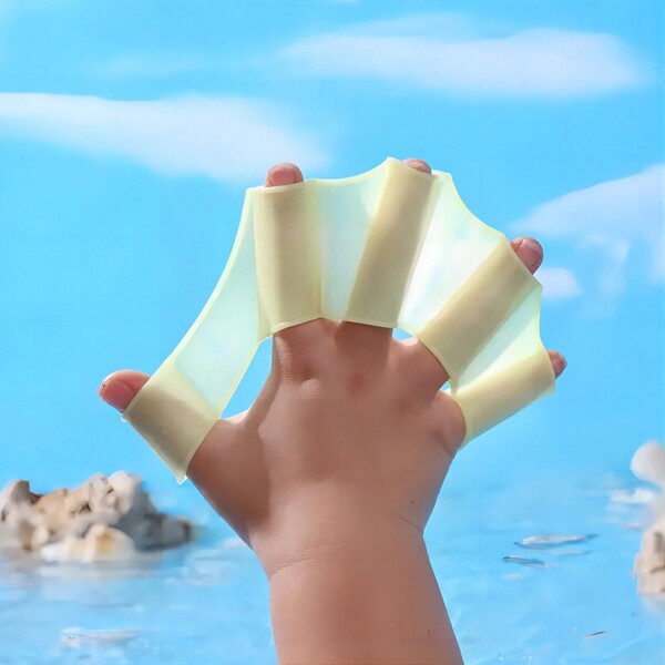 1 Paar Silikon Schwimmtraining Handflossen, Für Freistil, Wassersport, Tauchen, Erwachsene, Jugendliche, Kinder Handpaddel