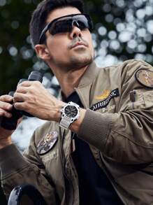 OLEVS. OFNS G Style Dual Display Men's Watch Waterproof Sports Watch Military Men's Alarm Clock Stopwatch Quartz Watch Men's Digital Clock - White - View 2