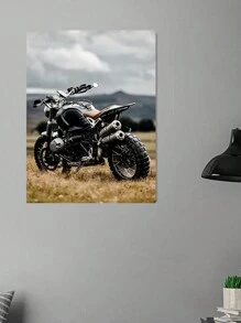 1 Miếng Treo tranh tranh sơn dầu , Cổ điển Vintage Xe máy tranh sơn dầu Áp phích , Xe máy Quạt Và Tác phẩm nghệ thuật Tường tranh sơn dầu , Nhà  Trang trí Cho văn phòng , Phòng khách , Phòng ngủ , Phòng bếp , Cà phê & Trang trí Đóng khung - Nhiều màu - Xem 3