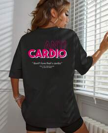 Camiseta Academia Moda Fitness Treino Anti Cardio Maromba Streetwear Gym - Preto - Visão 3