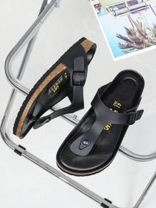 Nam Mới Ngoài trời Giải trí Giày lười Không trượt & Bền chặt Hợp thời Dép tông - màu đen - Xem 3