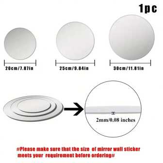 1 pieza Espejo de baño redondo simple, Espejo de baño autoadhesivo, Espejo de maquillaje de pared, Adecuado para decoración del hogar, Pegatina, Decoración de pared, Calcomanía de vinilo, Decoración del hogar, Decoración de primavera, Renovación del hogar, Pegatina de decoración Rama, Decoración de pared de espejo para cumpleaños y graduación, Decoración de habitación, Espejo de pared, Decoración de baño, Decoración de sala de estar