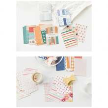 50 Piezas / Set Papel De Scrapbooking Con Diseño Minimalista De La Colección Sweet Station - Multicolor - Ver 1