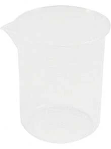Finego 10 Pcs 3.4 Oz Transparent Lab Measuring Cup, 100ml Plastic Beaker Cups, For Science Experiment, Liquid Measuring - White - View 4