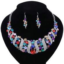 Cô dâu Pha lê Dây chuyền & Hoa tai Bộ Đối với phụ nữ Đám cưới , Kỳ nghỉ , Các bữa tiệc , Qủa tặng , Bộ trang sức - bộ 2 món - Xem 14