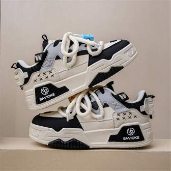 Women's Casual Sneakers, 2025 New Ins Style, Spring Thick Sole Versatile Sports Campus Style White Shoes