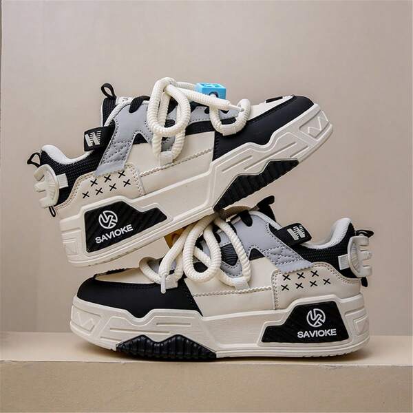 Zapatillas Deportivas Casuales De Plataforma Con Suela Gruesa Para Mujeres, Nuevos Arribos De Primavera 2024, Estilo Ins, Blanco, Adecuadas Para Caminar Por El Campus