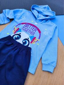 Young Girls Sweatshirts - Màu xanh nhạt - Xem 3