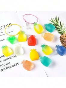 1入組菠蘿造型冰塊盤,防濺擋/易釋放,適用於冰箱和容器中,製作凍色雞尾酒,威士忌,咖啡