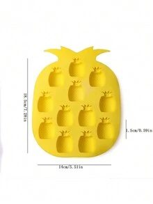 1入組菠蘿造型冰塊盤,防濺擋/易釋放,適用於冰箱和容器中,製作凍色雞尾酒,威士忌,咖啡