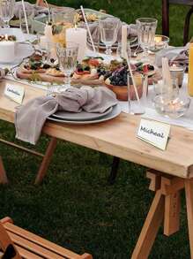 50pcs Gold Foil Table Cards For Wedding Reception, Guest Name, Seat Assignment And Check-In - Gold - View 3