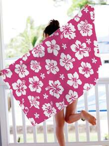 1條白色大花熱帶夏威夷花卉紋理印花柔軟浴巾,適合游泳,露營,假期,瑜伽,潛水旅行,抗沙,快干,柔軟吸水,泳池毛巾,游泳毛巾,適合運動,瑜伽,游泳,徒步旅行,沐浴,旅行,泳池等。 - 彩色 - 查看 8