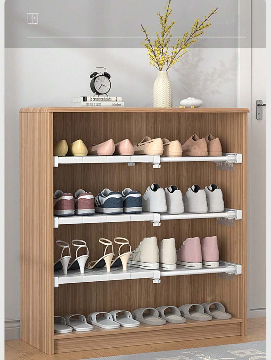 1pc Wardrobe Divider Storage Shelf Expander Partition Rack