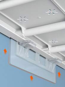1 buc. raft reglabil pentru separator de raft, organizator de dulap, potrivit pentru dulap, bucătărie, baie - alb - Vizualizare 6