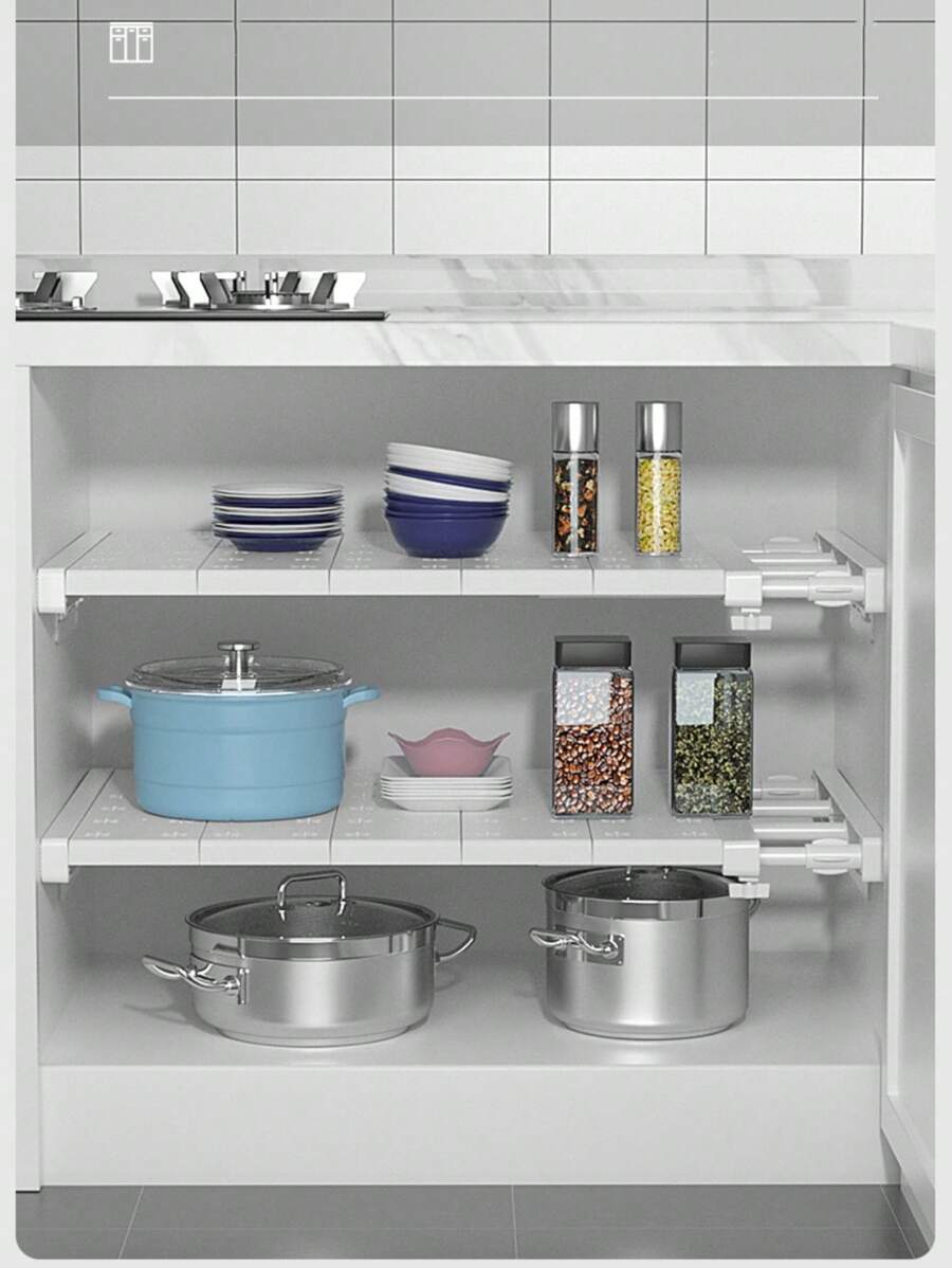 1pc Wardrobe Divider Storage Shelf Cabinet Expander Partition Rack ...