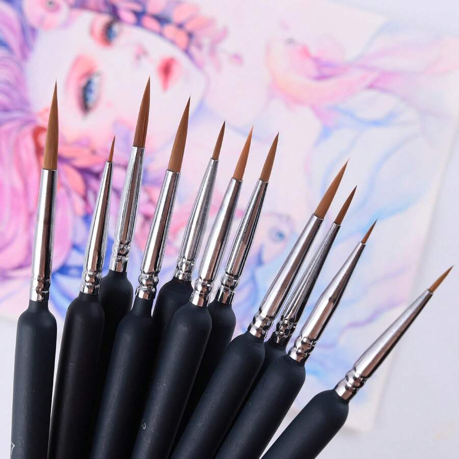 Wolf Hair Pointed Brush Pen, Hook Line Brush, Watercolor Brush, Soft