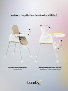 Reinforced Baby Periquera Chair 5 In 1 High 6 Months To 3 Years - Cà phê nâu - Xem 5