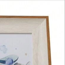 1 Pieza Marco De Fotos Colgante Creativo De Plástico Duradero Con Cuerda De Yute Para Decoración Del Hogar, Estilo Moderno - Color de veta de madera blanca. - Ver 6