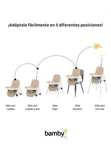 Reinforced Baby Periquera Chair 5 In 1 High 6 Months To 3 Years - Cà phê nâu - Xem 6