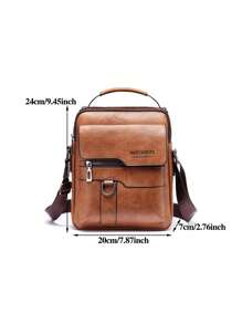 Túi đeo chéo nam kiểu cổ điển - Túi xách tay công sở thường ngày, quà tặng Ngày của Cha/Kỷ niệm (Màu dây đeo vai ngẫu nhiên) (Kiểu dáng ngẫu nhiên) Túi đeo vai kiểu cổ điển - Nhiều màu - Xem 10