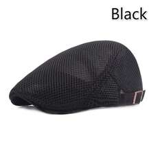 Vintage 8 Colors Men Cabbie Flat Cap Breathable Mesh Summer Hat Adjustable Newsboy Beret Ivy Cap - 56-61cm - View 1