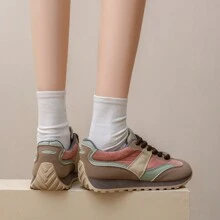 2024 Spring New Fashion Platform Waffle Sneakers For Women, Chunky Chunky Sneakers, Runs Small, Two Sizes Up Recommended - Pink - View 5