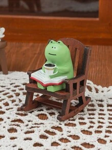 1 Pc Tenderness Warmth Relaxing Daily Cute Frog Ornament Decorations Home Decoration Bedroom Office Living Room Ornament Birthday Gift Birthday Gifts Graduation