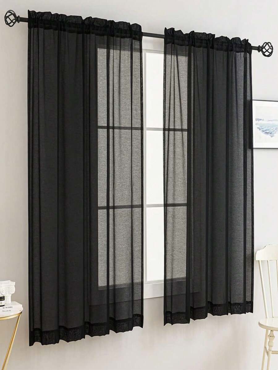 2 panelen Bali puur wit voile gordijn voor woonkamer, slaapkamer, eetkamer decoratie