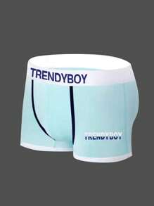 4入組男士隨機顏色透氣柔軟短平角內褲，採用冰絲製成，具彈性和舒適，適合休閒風格 - 彩色 - 查看 10