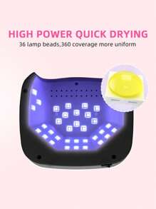 Suns10 充電高功率 Led 指甲油固化燈,無線充電指甲烘乾機美甲機 - 白色 - 查看 5