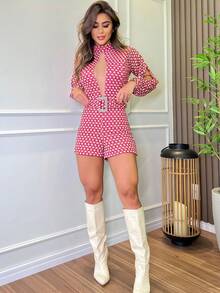Women Jumpsuits - Màu Hồng Tươi - Xem 3