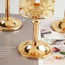 1pc Creative Embossed Crystal Candle Holder For Wedding Home Dinner Decoration
